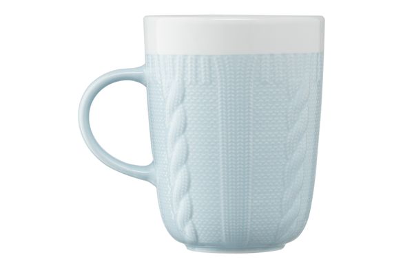 Чашка Ardesto Кnitti, 330 мл, блакитна, порцеляна (AR3457BL)