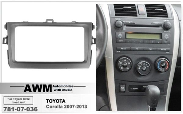 Перехідна рамка AWM 781-07-036 Toyota Corolla 2007-> (під штатну магнітолу)
