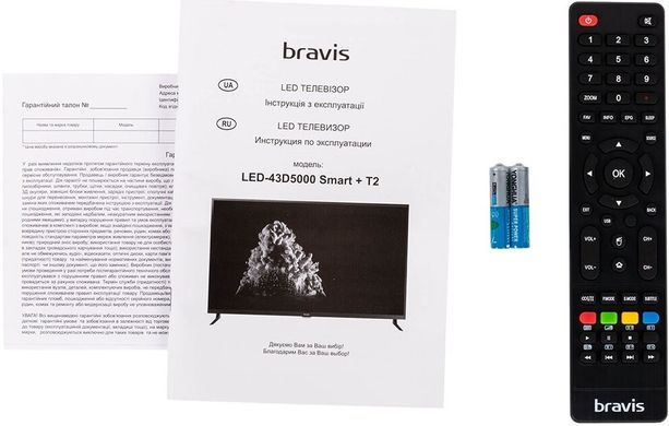 Телевізор Bravis LED-43D5000 Smart + T2