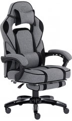 Комп'ютерне крісло для геймера GT Racer X-2749-1 Fabric Gray\Black Suede