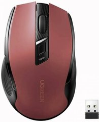 Бездротова миша UGREEN MU006 Ergonomic 2.4G Wireless Mouse Red (15065)