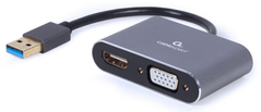 Адаптер-перехідник Cablexpert USB 3.0 - HDMI/VGA (A-USB3-HDMIVGA-01)