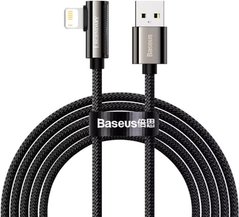 Кабель Baseus Legend Series Elbow CALCS USB AM-Lightning M, 2 м, 2.4A, 90° Чорний