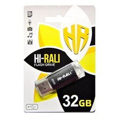 Флешка Hi-Rali USB 32GB Rocket Series Black (HI-32GBVCBK)