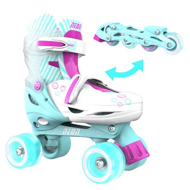 Роликові ковзани Neon Combo Skates бірюзовий розмір 34-37