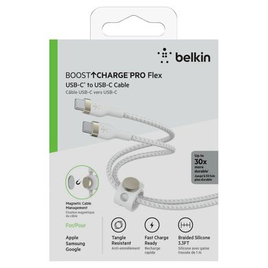Кабель Belkin USB-C - USB-C 1m White (CAB011BT1MWH)
