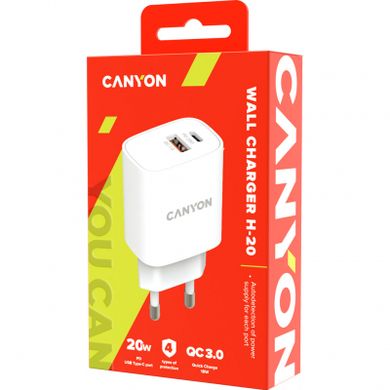 Мережевий зарядний пристрій Canyon CNE-CHA20W04