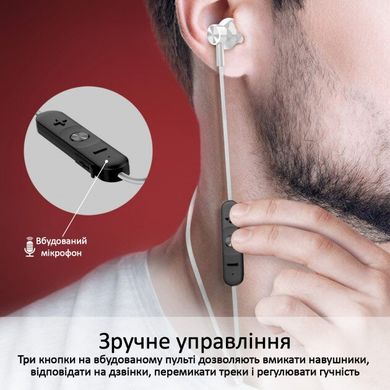 Навушники Promate Bluetooth 5 Dynamic-X5 IPX5 Silver (dynamic-x5.silver)