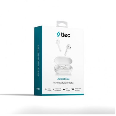 Навушники Ttec AirBeat Free True Wireless Headsets White (2KM133B)