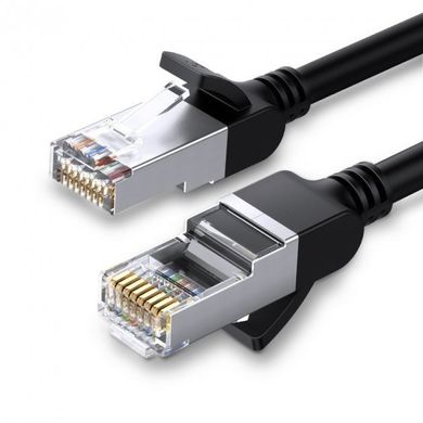 Патч-корд UGREEN NW101 Cat 6 U/UTP Pure Copper Ethernet Flat Cable 5m Black (50187)