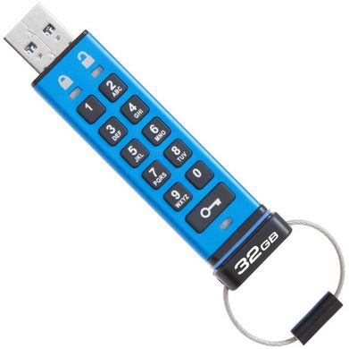 Флешка USB3.0 32GB Kingston DataTraveler 2000 Keypad 256bit AES Hardware Encrypted (DT2000/32GB)