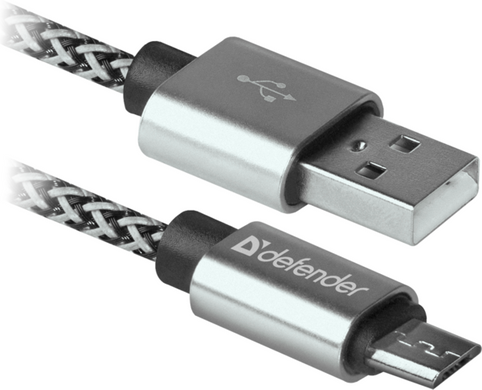 Кабель Defender USB08-03T PRO USB2.0AM-MicroBM White 1m (87803)
