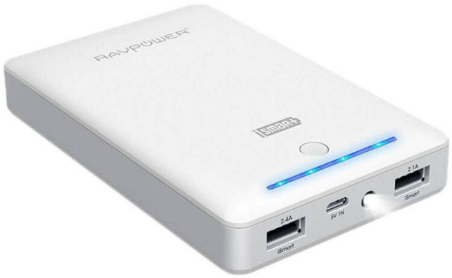 Универсальная мобильная батарея RAVPower 16750mAh Deluxe Portable Charger White (RP-PB19WH)