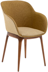 Кресло Tilia Shell-W Pad ножки буковые, сиденье с тканью PIED DE POULE 04