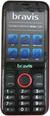 Телефон Bravis C281 Wide Dual Sim Red