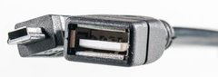 Кабель PowerPlant OTG USB 2.0 AF - Mini, 0.1м (KD00AS1234)