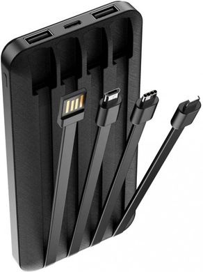 Powerbank Forever Power bank TB-411 ALLin1 10000mAh USB-C + Lightning + microUSB (Black) B
