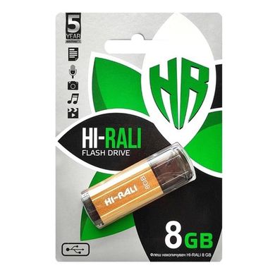 Флешка USB 8GB Hi-Rali Stark Series Gold (HI-8GBSTGD)