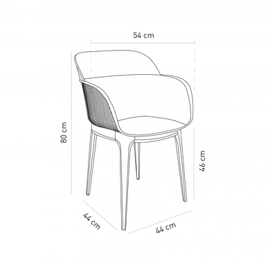 Крісло Tilia Shell-W Pad ніжки букові, сидіння з тканиною PIED DE POULE 04