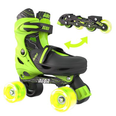 Роликові ковзани Neon Combo Skates салатовий розмір 30-33