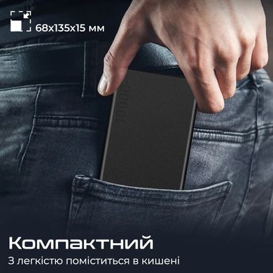 Универсальная мобильная батарея Promate Bolt-10pro Black 10000mAh (bolt-10pro.black)