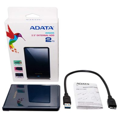 Зовнішній жорсткий диск Adata Classic HV620S 2 TB Blue (AHV620S-2TU31-CBL)