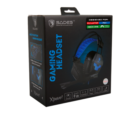 Навушники Sades SA-706 Xpower Black/Blue (SA706-B-BL)