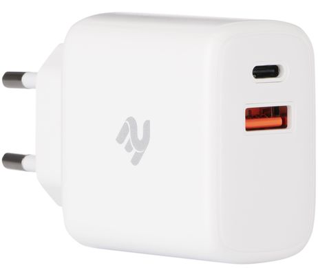 Мережевий зарядний пристрій 2Е USB Wall Charger White (2E-WC2USB30W-W)