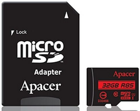 Карта пам'ятi Apacer microSDHC 32GB (AP32GMCSH10U5-R)
