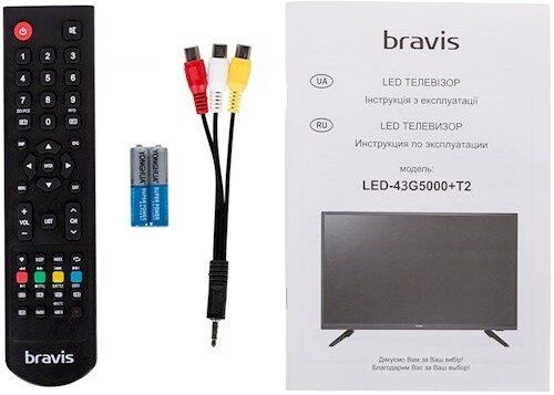 Телевізор Bravis LED-43G5000 + T2