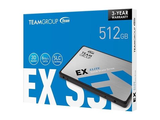SSD-накопичувач 512GB Team EX2 2.5" SATAIII SLC (T253E2512G0C101)
