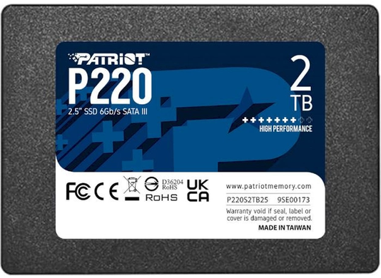 SSD накопичувач Patriot P220 2 TB (P220S2TB25)