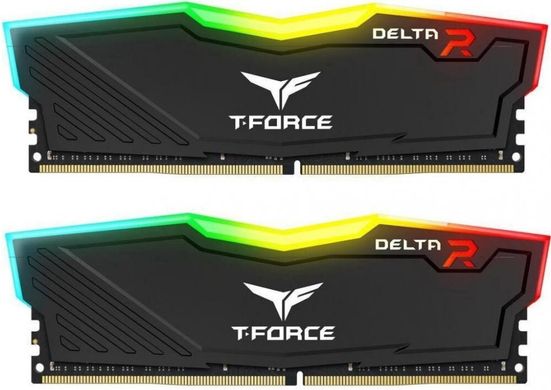 Оперативна пам'ять Team DDR4 2x8GB/3200 T-Force Delta Black RGB (TF3D416G3200HC16CDC01)