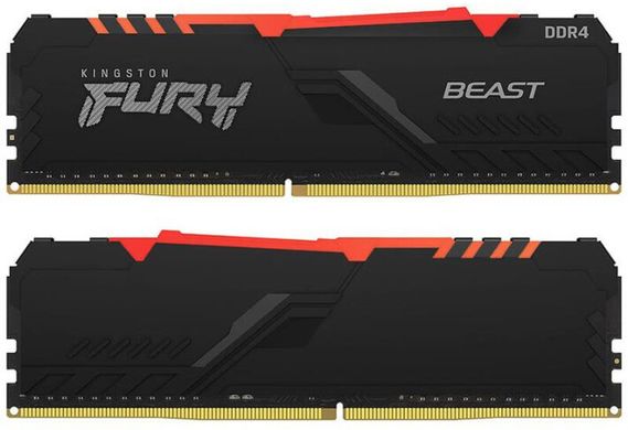 Оперативная память Kingston FURY 32GB (2x16GB) DDR4 3600MHz Beast RGB (KF436C18BBAK2/32)