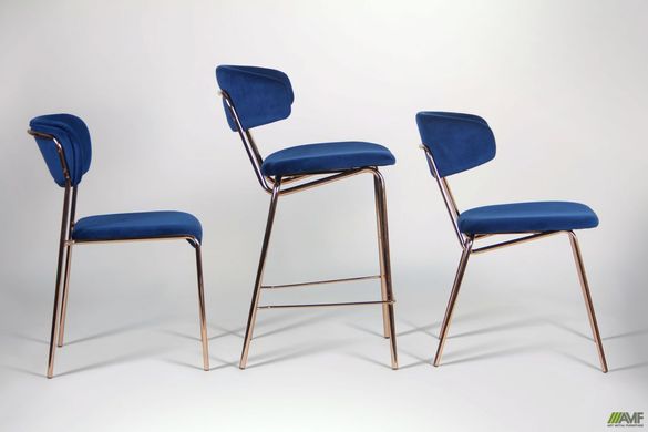 Барный стул AMF Alphabet C Gold/Royal Blue (545707)