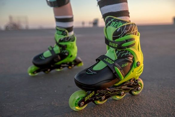 Роликовые коньки Neon Combo Skates салатовый размер 30-33