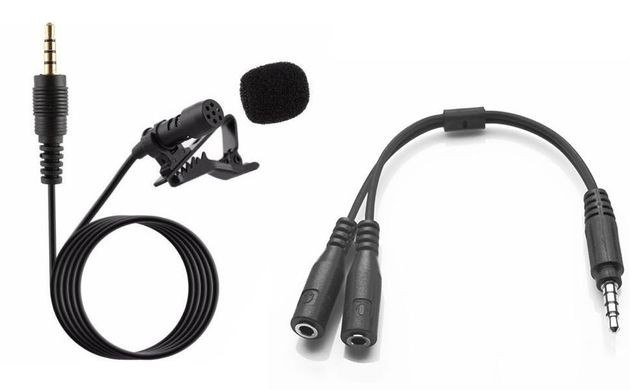 Мікрофон XoKo MC-100 + сплітер 3.5 мм (XK-MC100BK)