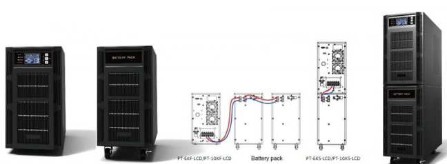 Джерело безперебійного живлення SVC PT-6KF-LCD 6000ВА/6000Вт під зовнішню батарею