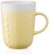 Чашка Ardesto Кnitti, 330 мл, жовта, порцеляна (AR3457Y)