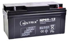 Акумуляторна батарея Matrix 12V 65Ah (NP65-12)