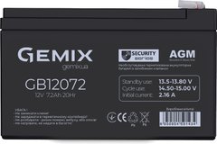 Акумуляторна батарея Gemix 12V 7.2Ah Security Series AGM (GB12072)