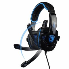 Навушники Sades SA-708 Stereo Gaming Headphone/Headset with Microphone Black/Blue (SA708-B-BL)