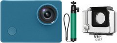 Екшн-камера Xiaomi Seabird 4K Action Camera 3.0 (Blue) + Selfie Stick (Green) Set
