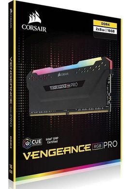 Оперативна пам'ять Corsair 16 GB DDR4 3600 MHz Vengeance RGB Pro (CMW16GX4M2Z3600C18)