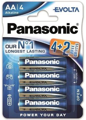 Батарейки Panasonic Evolta AA BLI(4+2) ALKALINE (LR6EGE/6B2F)