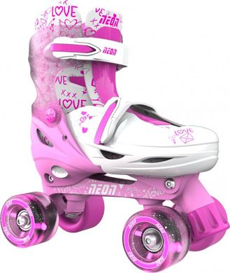 Роликовые коньки Neon Combo Skates розовый размер 30-33