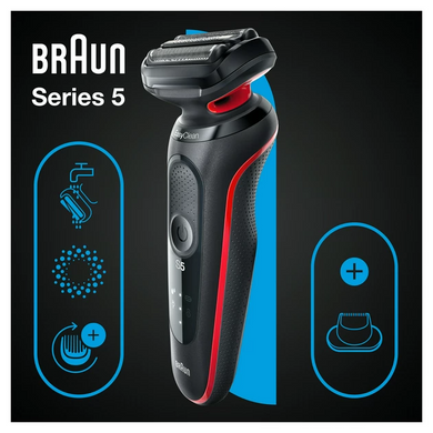 Електробритва Braun Series 5 51-R1200s Black/Red