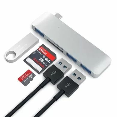 Хаб Satechi Type-C USB 3.0 3-in-1 Combo Hub Silver (ST-TCUHS)