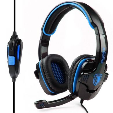Навушники Sades SA-708 Stereo Gaming Headphone/Headset with Microphone Black/Blue (SA708-B-BL)