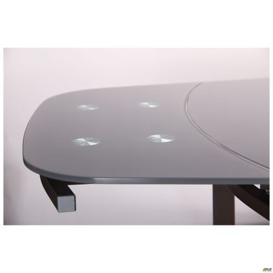 Розкладний стіл AMF Кассандра сірий/скло платина (521254)